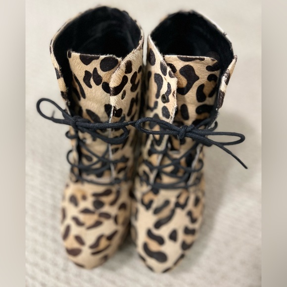 Steve Madden Leopard Print Boots - Picture 2 of 4